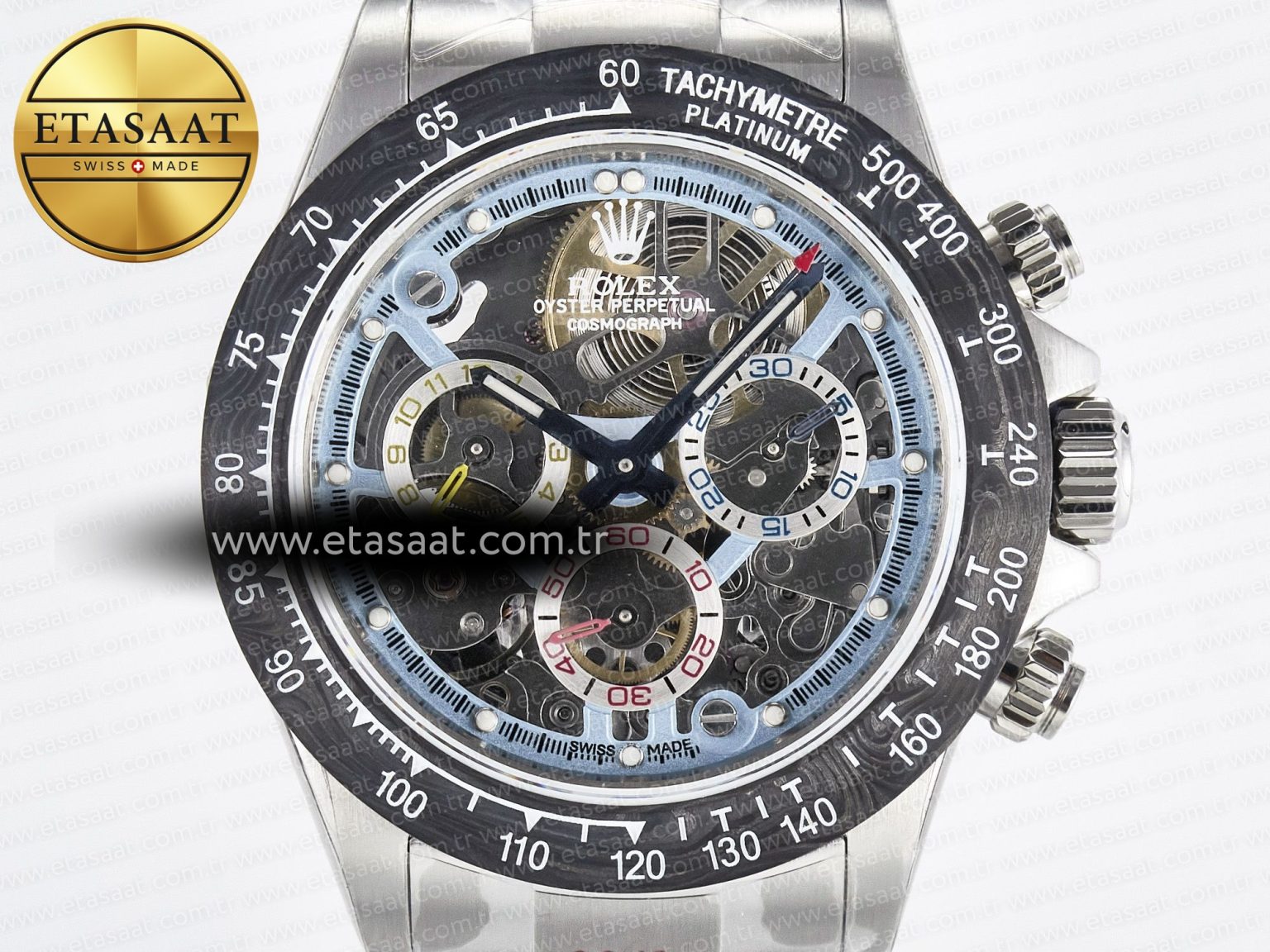 Daytona Artisans SS GETF Best Edition Skeleton Dial Carbon Bezel on SS Bracelet DD4802 - Görsel 4