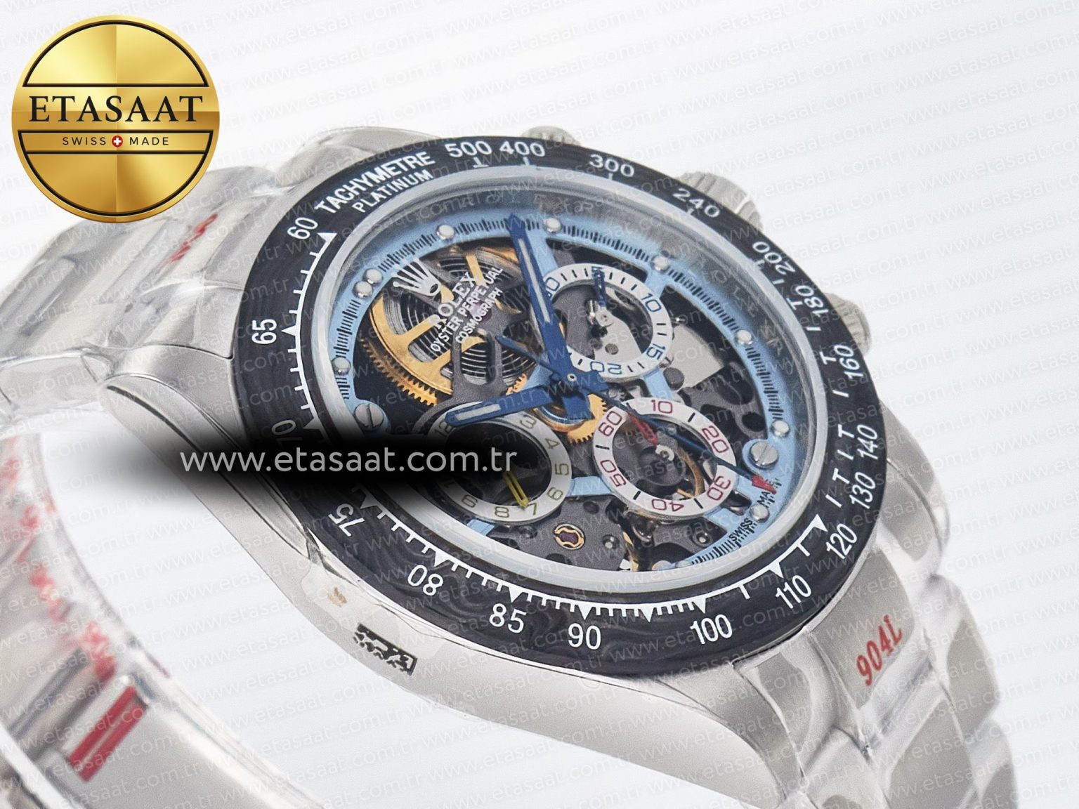 Daytona Artisans SS GETF Best Edition Skeleton Dial Carbon Bezel on SS Bracelet DD4802 - Görsel 7