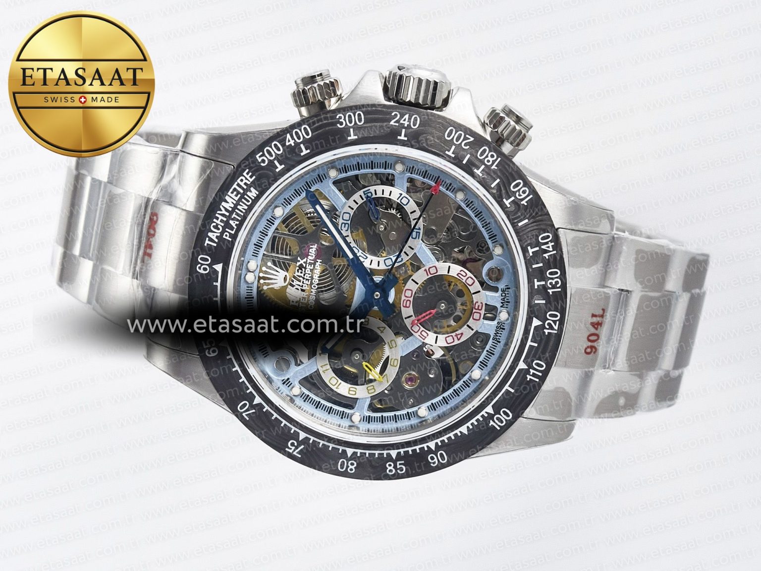 Daytona Artisans SS GETF Best Edition Skeleton Dial Carbon Bezel on SS Bracelet DD4802 - Görsel 9