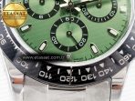 Daytona Black Ceramic Bezel Noob Best Edition Green Dial on SS Oyster Bracelet SA4130 - Görsel 11