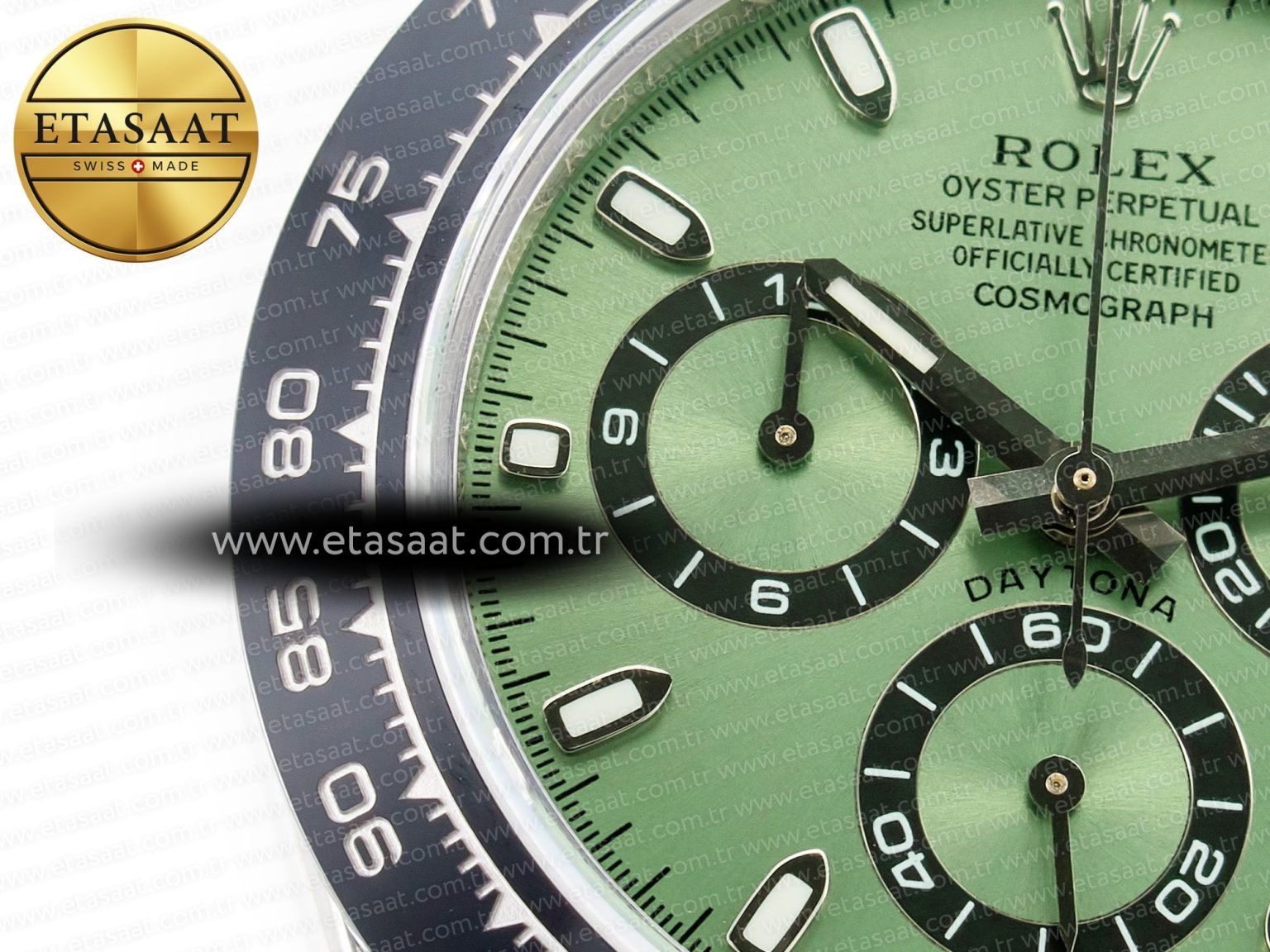 Daytona Black Ceramic Bezel Noob Best Edition Green Dial on SS Oyster Bracelet SA4130 - Görsel 12