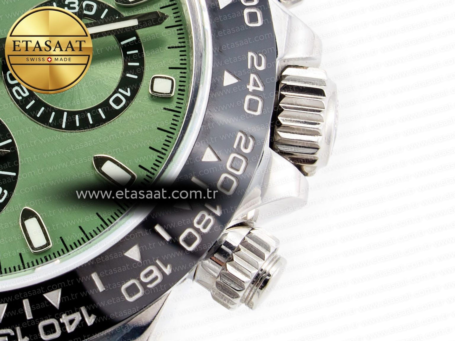 Daytona Black Ceramic Bezel Noob Best Edition Green Dial on SS Oyster Bracelet SA4130 - Görsel 13