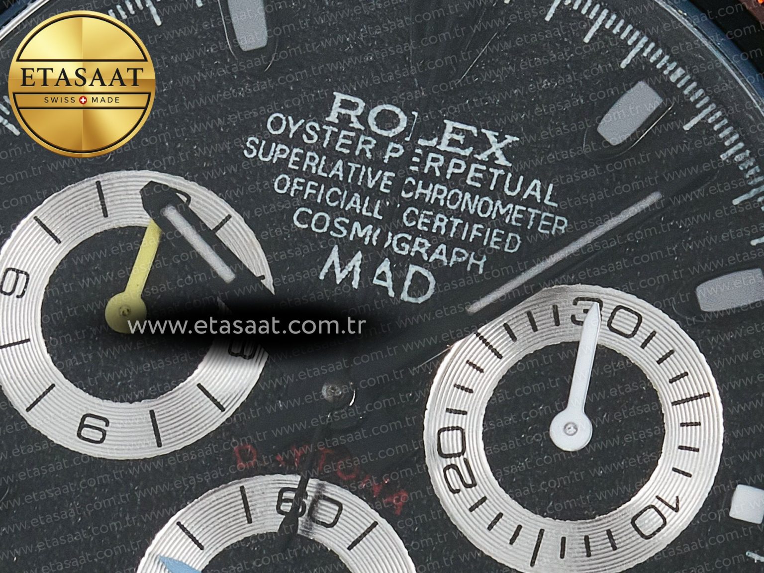 Daytona BLAKEN 1:1 Best Edition Matte Black Dial Rainbow Bezel on Ceramic Bracelet SA7750 - Görsel 10
