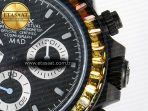 Daytona BLAKEN 1:1 Best Edition Matte Black Dial Rainbow Bezel on Ceramic Bracelet SA7750 - Görsel 11