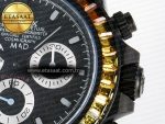 Daytona BLAKEN 1:1 Best Edition Matte Black Dial Rainbow Bezel on Ceramic Bracelet SA7750 - Görsel 11