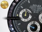 Daytona BLAKEN 1:1 Best Edition Matte Black Dial Rainbow Bezel on Ceramic Bracelet SA7750 - Görsel 13