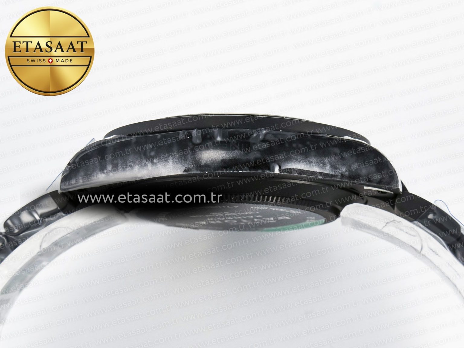 Daytona BLAKEN 1:1 Best Edition Matte Black Dial Rainbow Bezel on Ceramic Bracelet SA7750 - Görsel 15