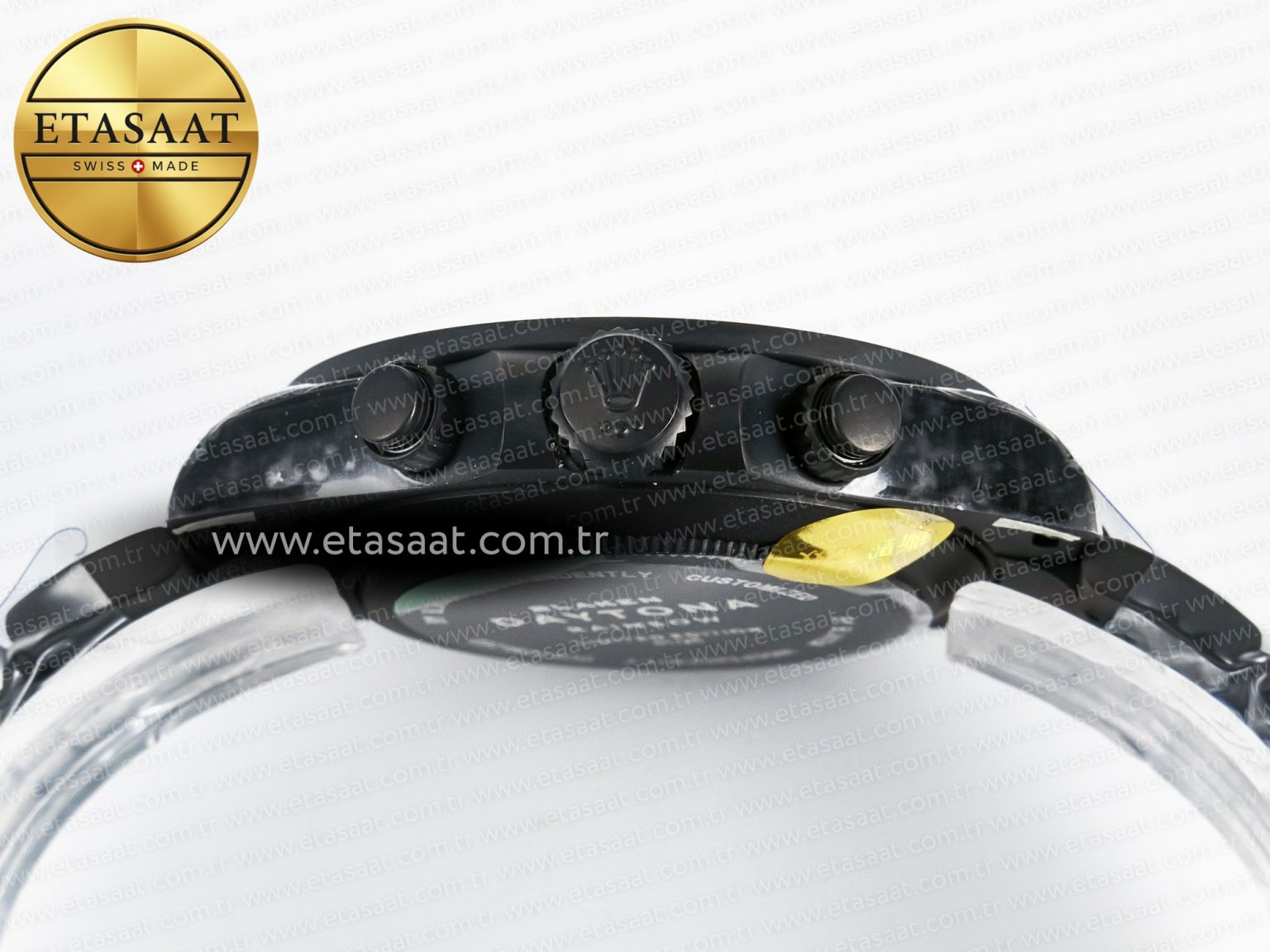 Daytona BLAKEN 1:1 Best Edition Matte Black Dial Rainbow Bezel on Ceramic Bracelet SA7750 - Görsel 16