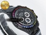 Daytona BLAKEN 1:1 Best Edition Matte Black Dial Rainbow Bezel on Ceramic Bracelet SA7750 - Görsel 7