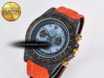 Daytona DIW “AVIA AZURE BLUE” Carbon DIWF 1:1 Best Edition Blue Dial on Orange Nylon Strap SH4130