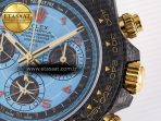 Daytona DIW “AVIA AZURE BLUE” Carbon DIWF 1:1 Best Edition Blue Dial on Orange Nylon Strap SH4130 - Görsel 12