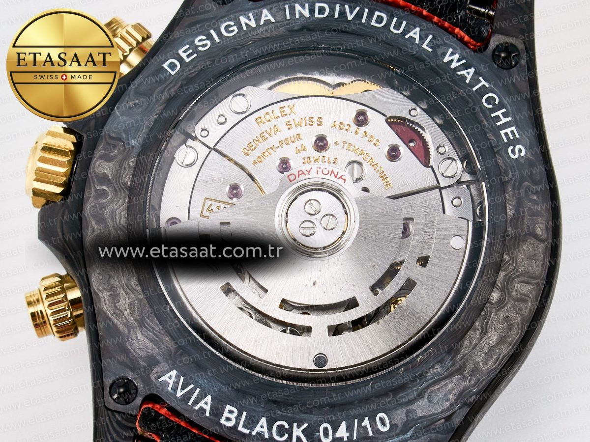 Daytona DIW “AVIA AZURE BLUE” Carbon DIWF 1:1 Best Edition Blue Dial on Orange Nylon Strap SH4130 - Görsel 19
