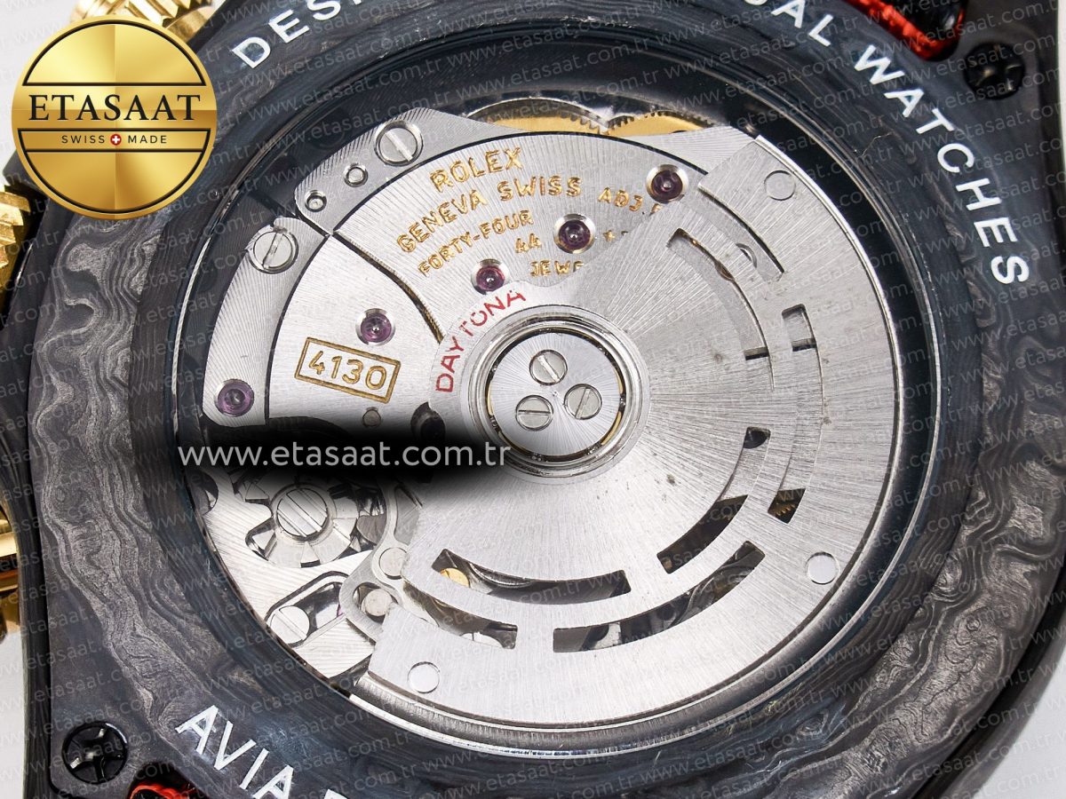 Daytona DIW “AVIA AZURE BLUE” Carbon DIWF 1:1 Best Edition Blue Dial on Orange Nylon Strap SH4130 - Görsel 20