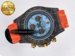 Daytona DIW “AVIA AZURE BLUE” Carbon DIWF 1:1 Best Edition Blue Dial on Orange Nylon Strap SH4130 - Görsel 8