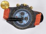 Daytona DIW “AVIA AZURE BLUE” Carbon DIWF 1:1 Best Edition Blue Dial on Orange Nylon Strap SH4130 - Görsel 9