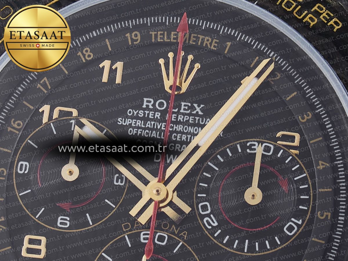 Daytona DIW “AVIA BLACK” Carbon DIWF 1:1 Best Edition Black/Red Dial on Black/Yellow Nylon Strap SH4130 - Görsel 11