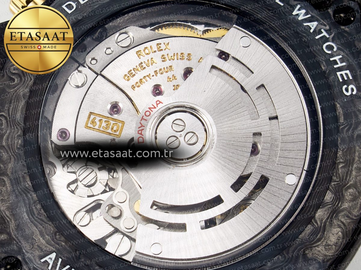 Daytona DIW “AVIA BLACK” Carbon DIWF 1:1 Best Edition Black/Red Dial on Black/Yellow Nylon Strap SH4130 - Görsel 19