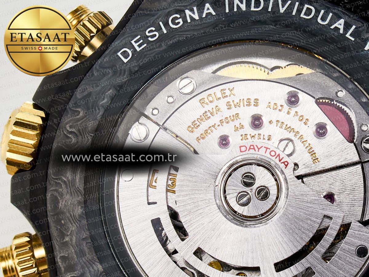 Daytona DIW “AVIA BLACK” Carbon DIWF 1:1 Best Edition Black/Red Dial on Black/Yellow Nylon Strap SH4130 - Görsel 20
