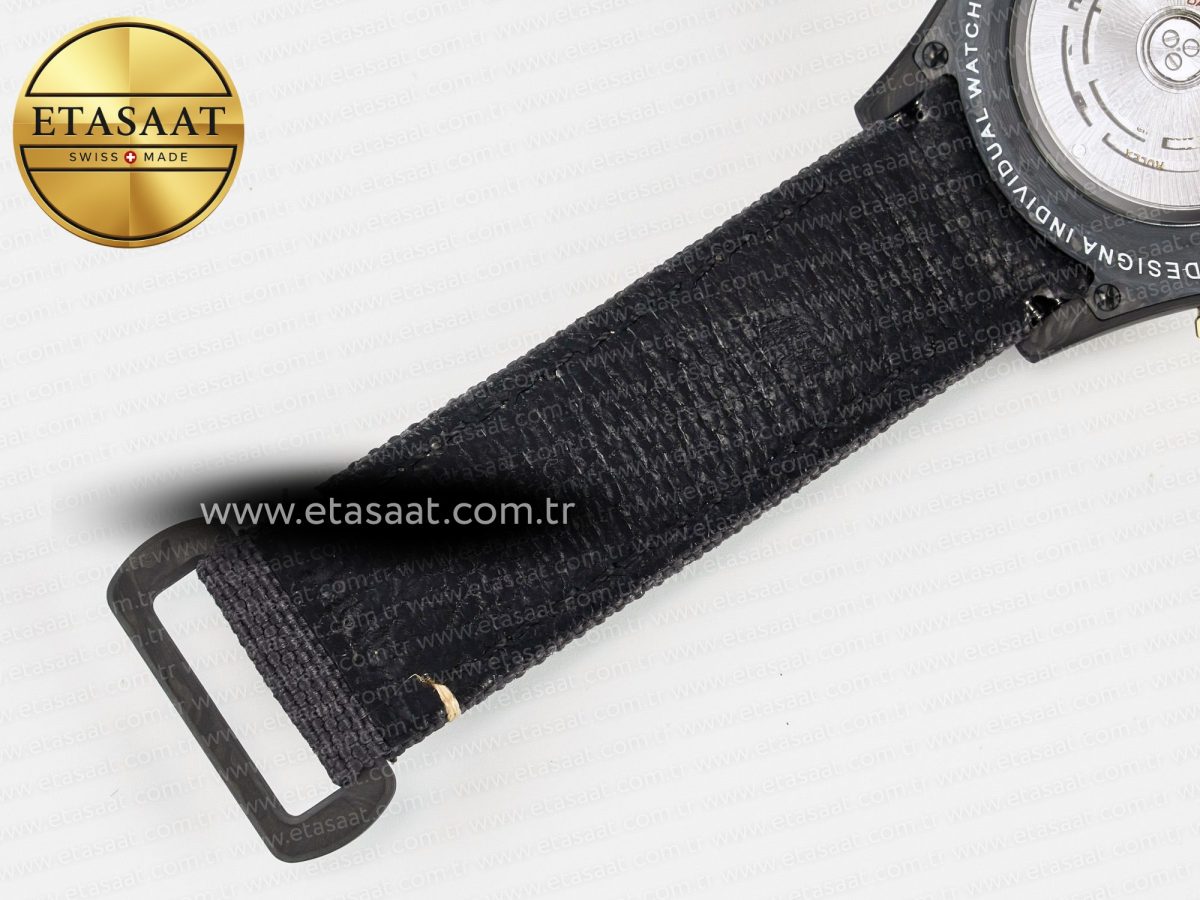 Daytona DIW “AVIA BLACK” Carbon DIWF 1:1 Best Edition Black/Red Dial on Black/Yellow Nylon Strap SH4130 - Görsel 23