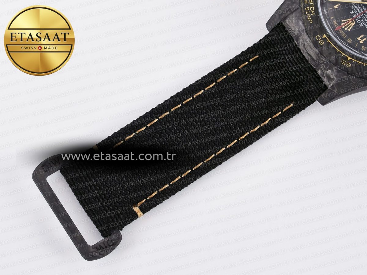 Daytona DIW “AVIA BLACK” Carbon DIWF 1:1 Best Edition Black/Red Dial on Black/Yellow Nylon Strap SH4130 - Görsel 25