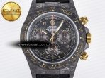 Daytona DIW “AVIA BLACK” Carbon DIWF 1:1 Best Edition Black/Red Dial on Black/Yellow Nylon Strap SH4130 - Görsel 4