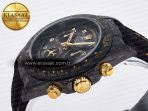 Daytona DIW “AVIA BLACK” Carbon DIWF 1:1 Best Edition Black/Red Dial on Black/Yellow Nylon Strap SH4130 - Görsel 6