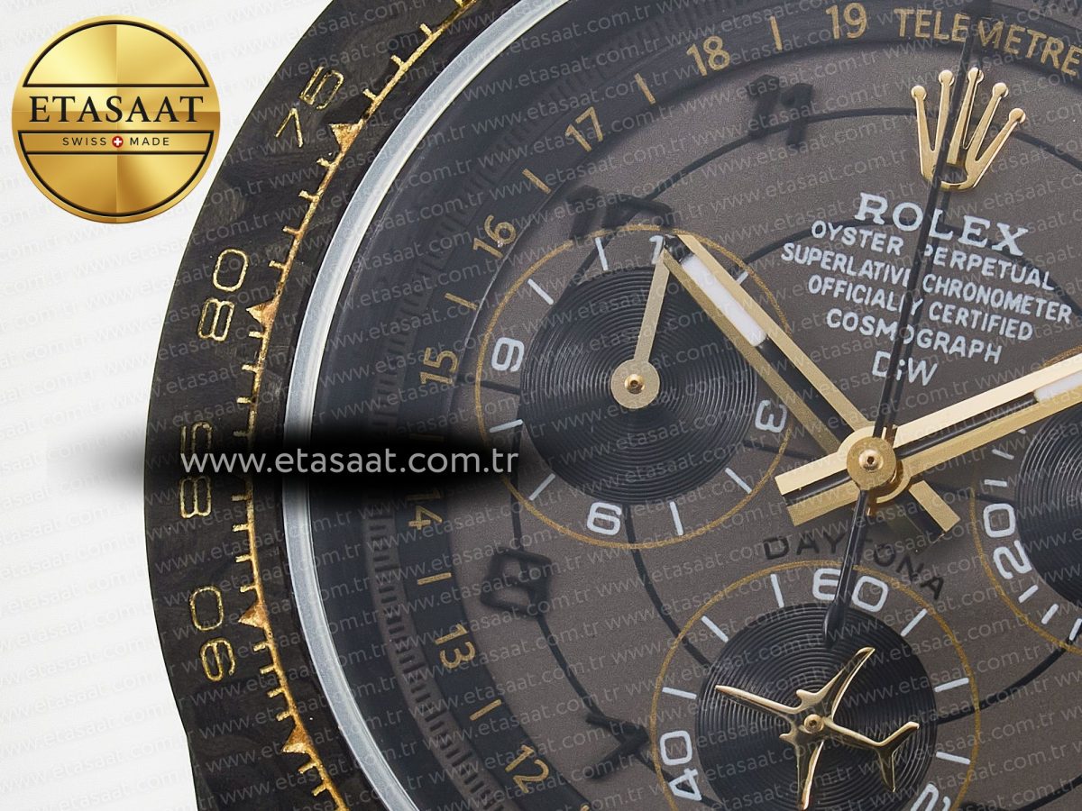 Daytona DIW “AVIA GREY” Carbon DIWF 1:1 Best Edition Gray/Yellow Dial on Black Nylon Strap SH4130 - Görsel 10