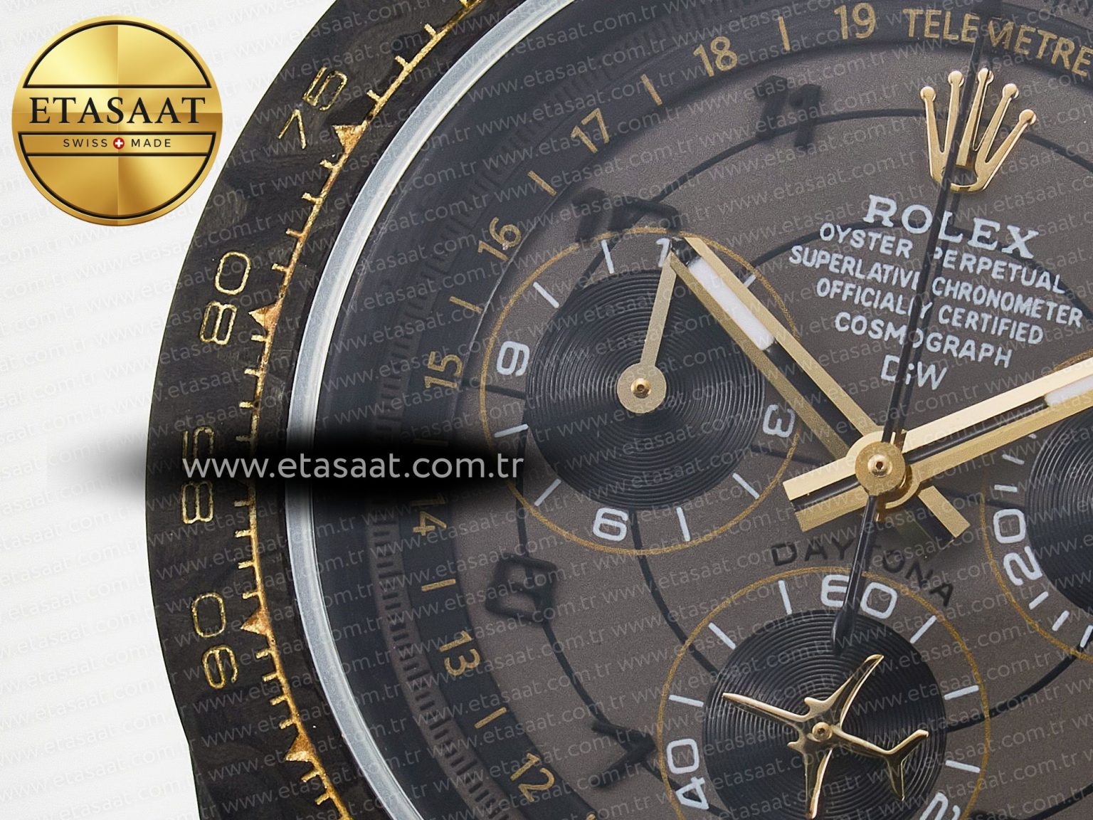 Daytona DIW “AVIA GREY” Carbon DIWF 1:1 Best Edition Gray/Yellow Dial on Black Nylon Strap SH4130 - Görsel 10