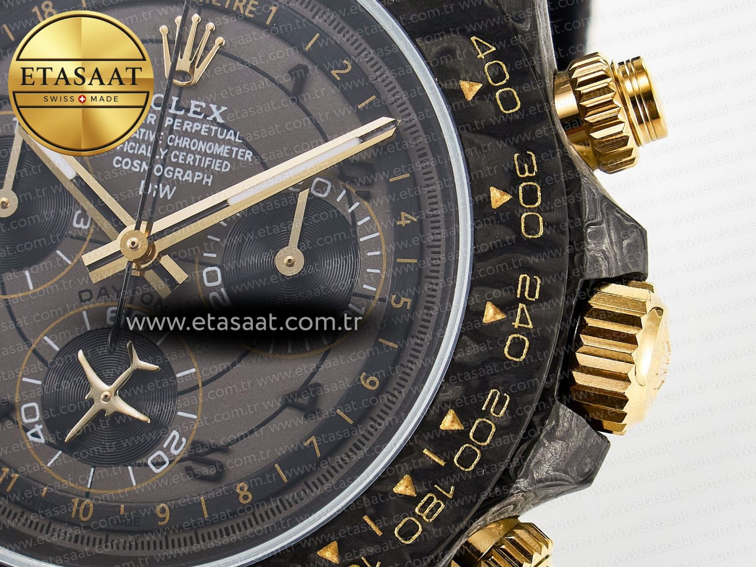 Daytona DIW “AVIA GREY” Carbon DIWF 1:1 Best Edition Gray/Yellow Dial on Black Nylon Strap SH4130 - Görsel 12