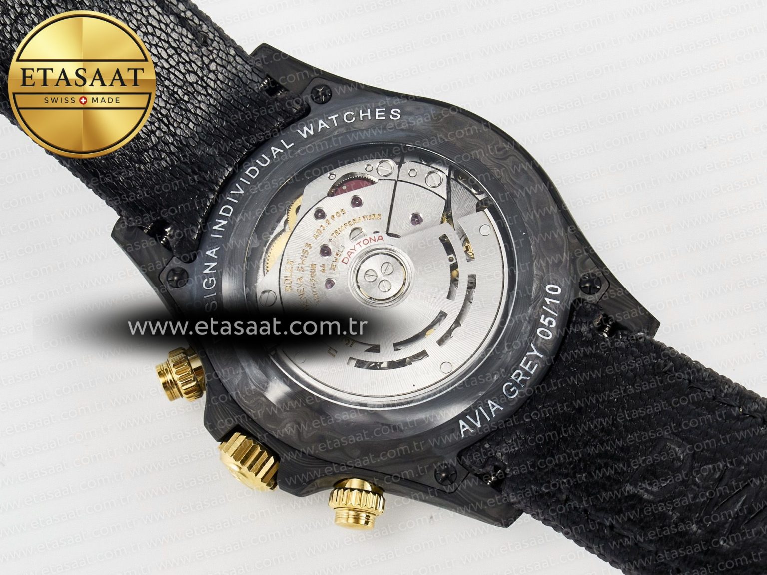 Daytona DIW “AVIA GREY” Carbon DIWF 1:1 Best Edition Gray/Yellow Dial on Black Nylon Strap SH4130 - Görsel 17