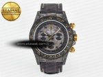 Daytona DIW “AVIA GREY” Carbon DIWF 1:1 Best Edition Gray/Yellow Dial on Black Nylon Strap SH4130 - Görsel 3