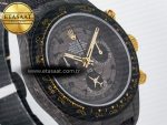Daytona DIW “AVIA GREY” Carbon DIWF 1:1 Best Edition Gray/Yellow Dial on Black Nylon Strap SH4130 - Görsel 5
