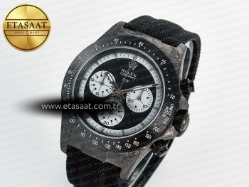 Daytona DIW Black Carbon DIWF 1:1 Best Edition Black/White Dial on Black Nylon Strap SH4130