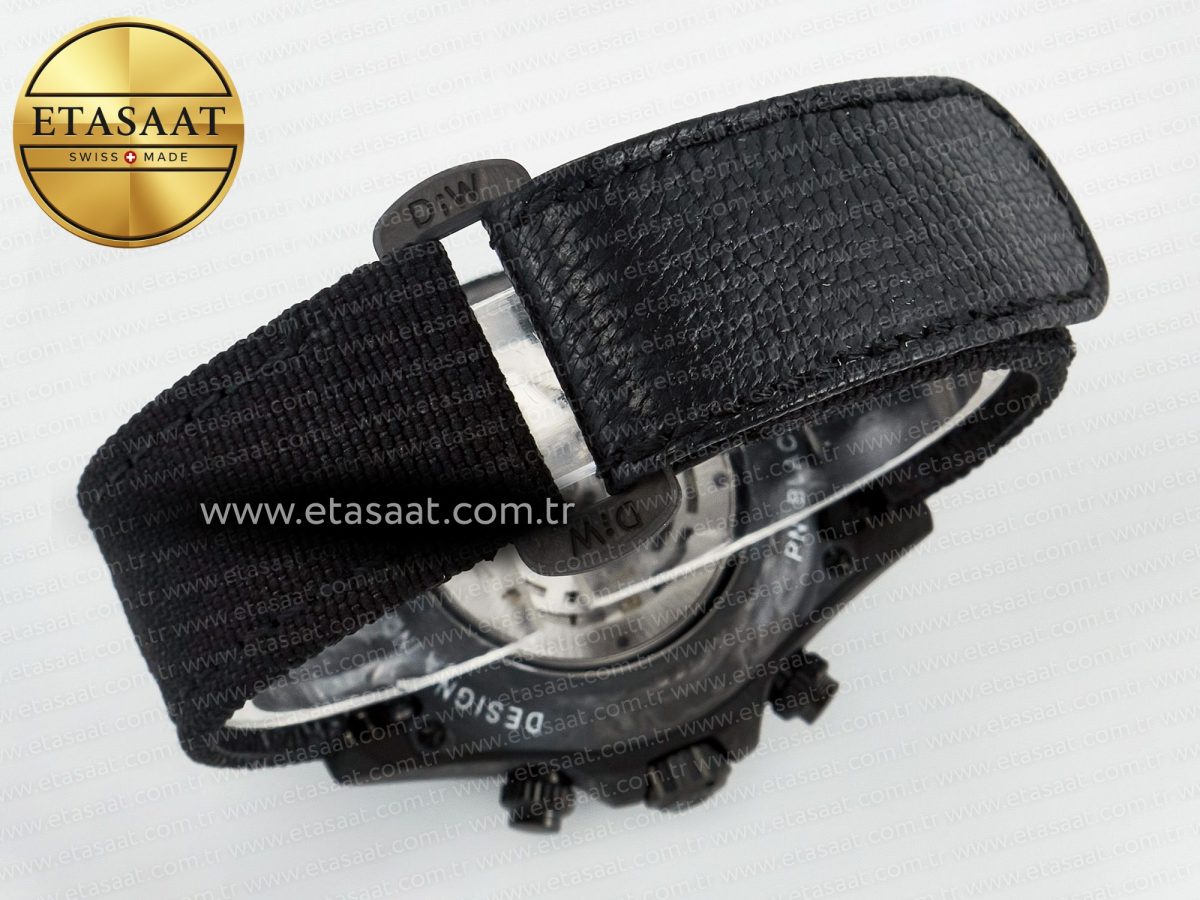 Daytona DIW Black Carbon DIWF 1:1 Best Edition Black/White Dial on Black Nylon Strap SH4130 - Görsel 16