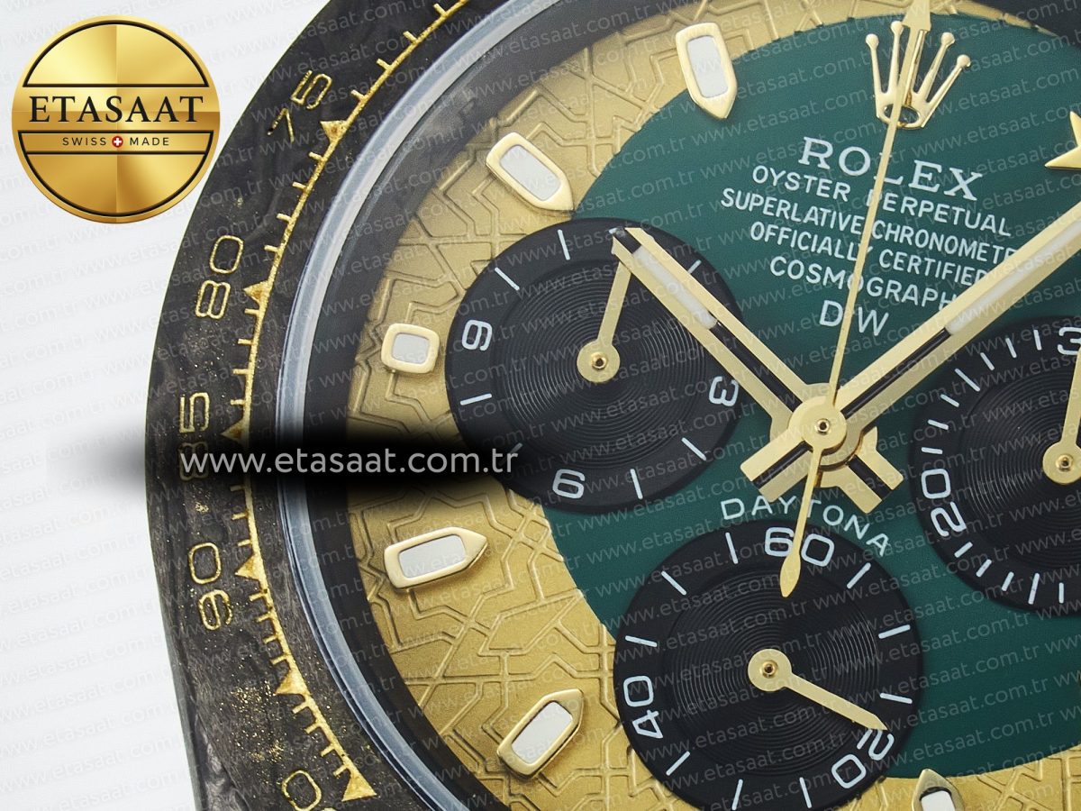 Daytona DIW Carbon Case and Bezel DIWF Edition Green/YG Dial on Green Nylon Strap A7750 - Görsel 10