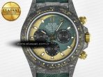 Daytona DIW Carbon Case and Bezel DIWF Edition Green/YG Dial on Green Nylon Strap A7750 - Görsel 4