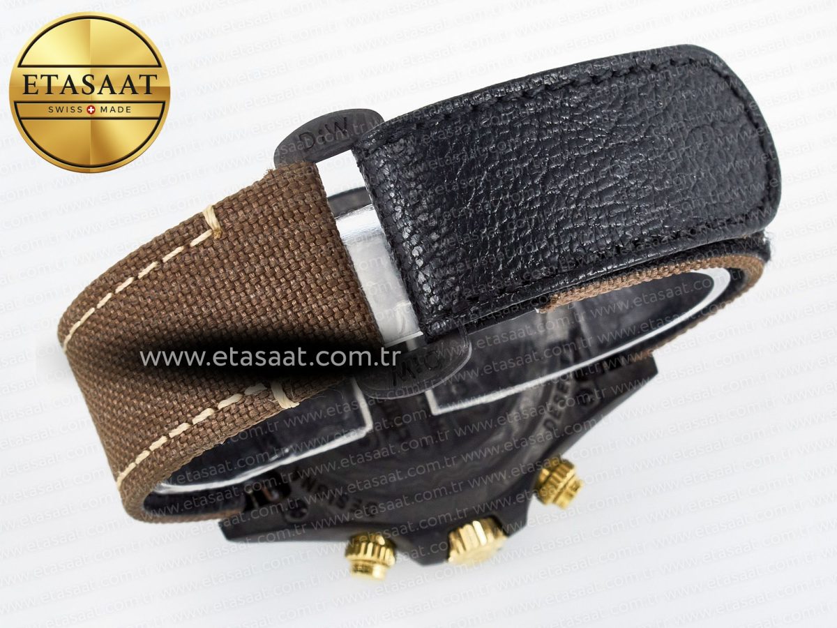 Daytona DIW Carbon Case and Bezel DIWF Edition Yellow Arabic Dial on Brown Nylon Strap A7750 - Görsel 17