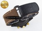 Daytona DIW Carbon Case and Bezel DIWF Edition Yellow Arabic Dial on Brown Nylon Strap A7750 - Görsel 17