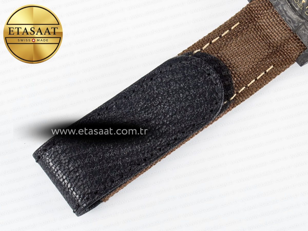 Daytona DIW Carbon Case and Bezel DIWF Edition Yellow Arabic Dial on Brown Nylon Strap A7750 - Görsel 19