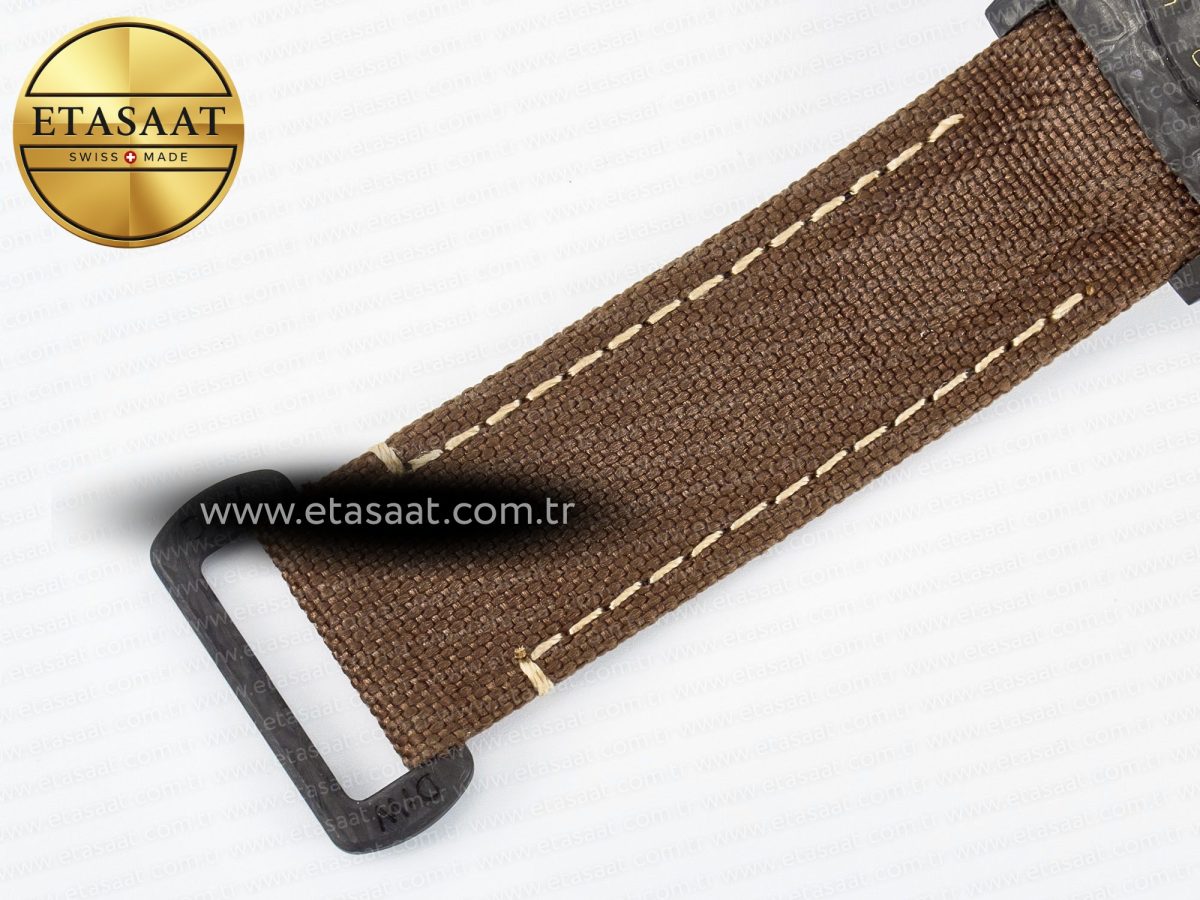 Daytona DIW Carbon Case and Bezel DIWF Edition Yellow Arabic Dial on Brown Nylon Strap A7750 - Görsel 22