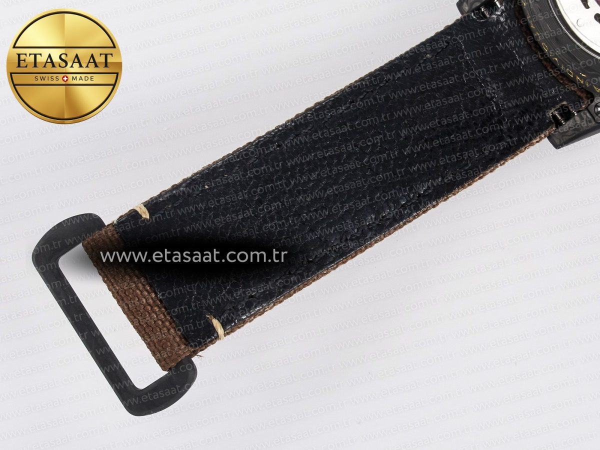 Daytona DIW Carbon Case DIWF Edition Black Dial Rainbow Diamonds Bezel on Brown Nylon Strap A7750 - Görsel 25