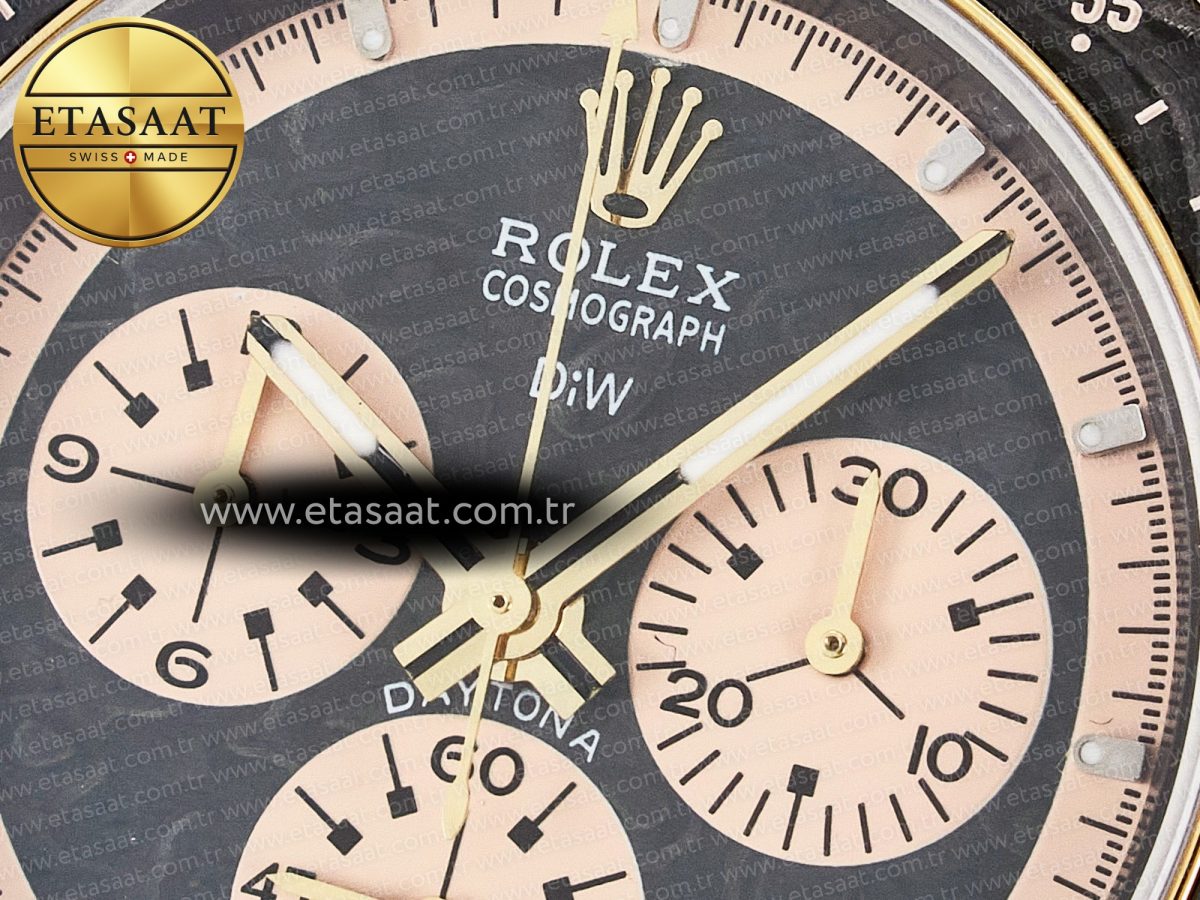Daytona DIW Carbon Case DIWF Edition Carbon/Cream Dial on Black Nylon Strap A7750 - Görsel 11