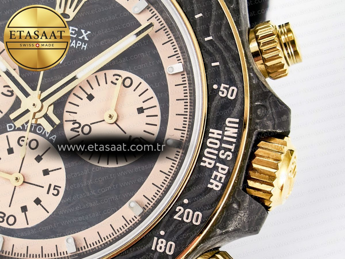 Daytona DIW Carbon Case DIWF Edition Carbon/Cream Dial on Black Nylon Strap A7750 - Görsel 12