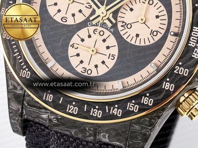 Daytona DIW Carbon Case DIWF Edition Carbon/Cream Dial on Black Nylon Strap A7750 - Görsel 13