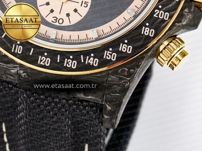 Daytona DIW Carbon Case DIWF Edition Carbon/Cream Dial on Black Nylon Strap A7750 - Görsel 14