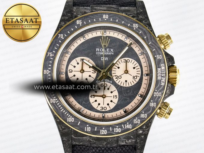 Daytona DIW Carbon Case DIWF Edition Carbon/Cream Dial on Black Nylon Strap A7750 - Görsel 4