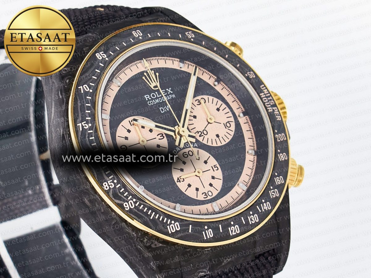 Daytona DIW Carbon Case DIWF Edition Carbon/Cream Dial on Black Nylon Strap A7750 - Görsel 5