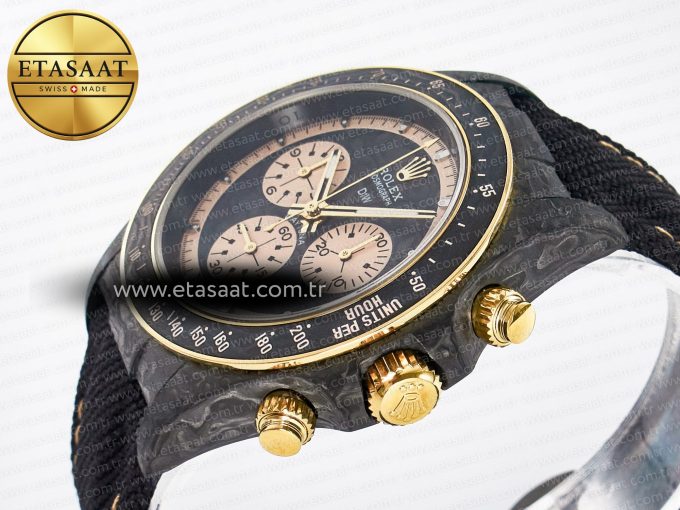 Daytona DIW Carbon Case DIWF Edition Carbon/Cream Dial on Black Nylon Strap A7750 - Görsel 6