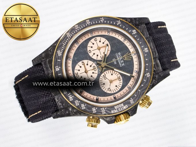 Daytona DIW Carbon Case DIWF Edition Carbon/Cream Dial on Black Nylon Strap A7750 - Görsel 8