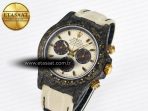 Daytona DIW Carbon Case DIWF Edition Cream/Brown Dial on White Nylon Strap A7750 - Görsel 2